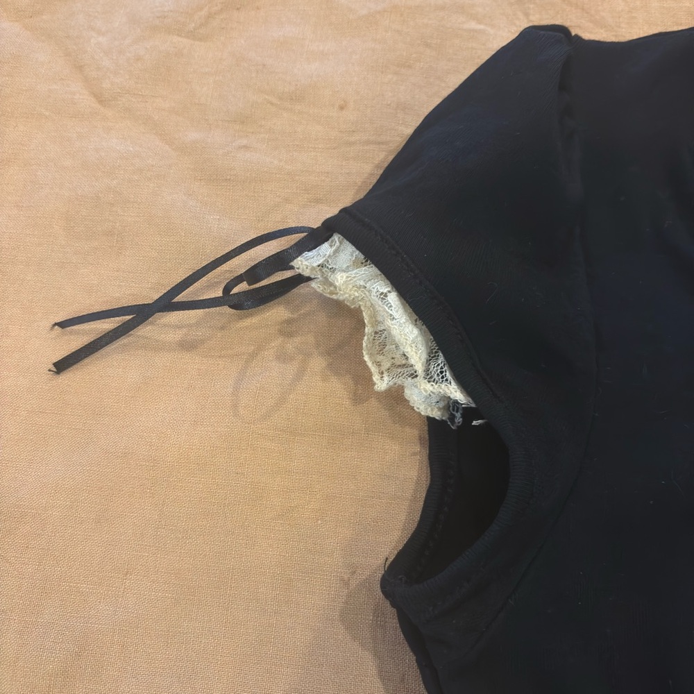 Black and Cream Women's Top.wt-40 - Picture 4 of 10